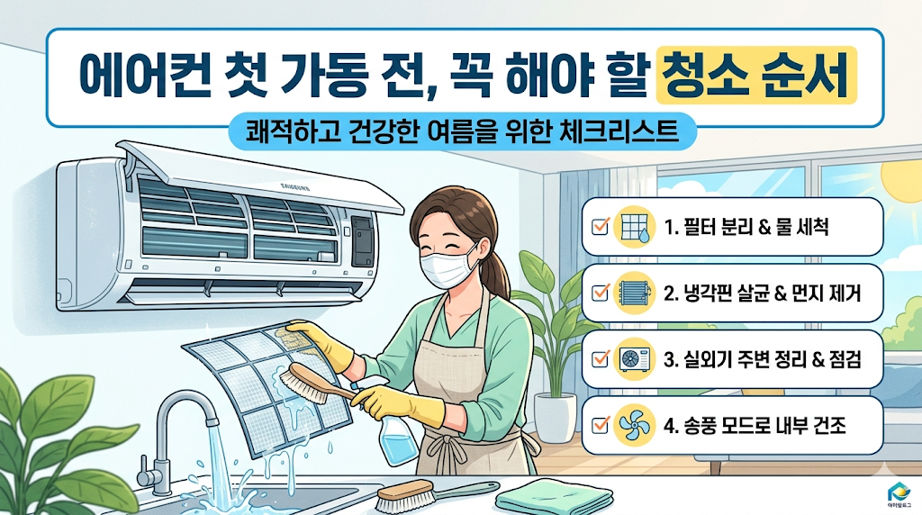 여름 에어컨 첫 가동 전 청소 순서,필수 점검 항목 알아보기
