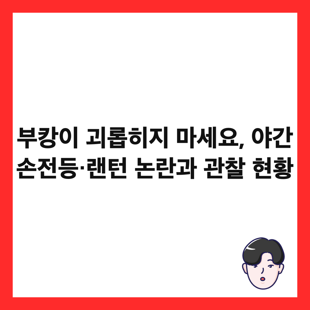 부캉이 괴롭히지 마세요, 야간 손전등&middot;랜턴 논란과 관찰 현황 썸네일