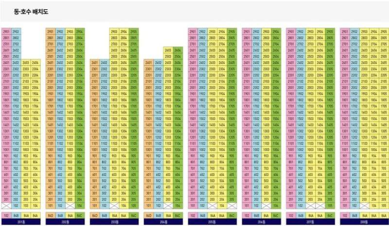 창원 롯데캐슬 포레스트 2BL 동호배치도