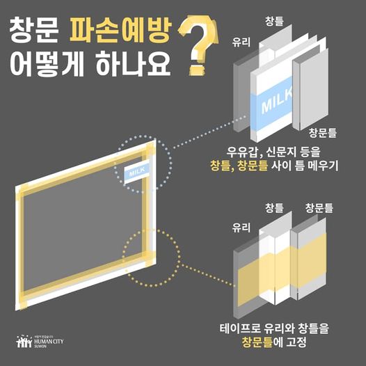 태풍 대비 유리창보호