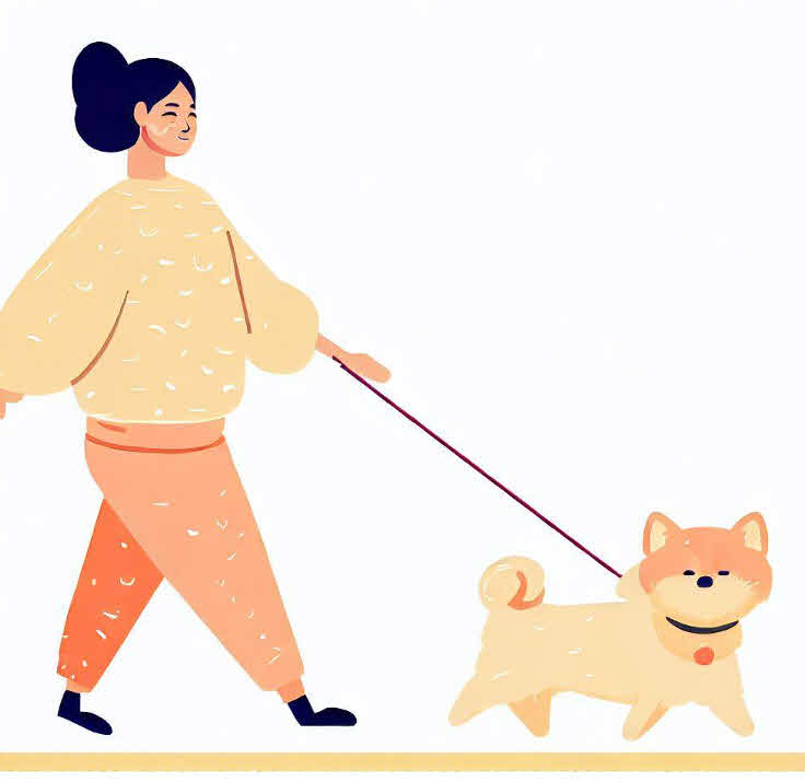 강아지와 산책