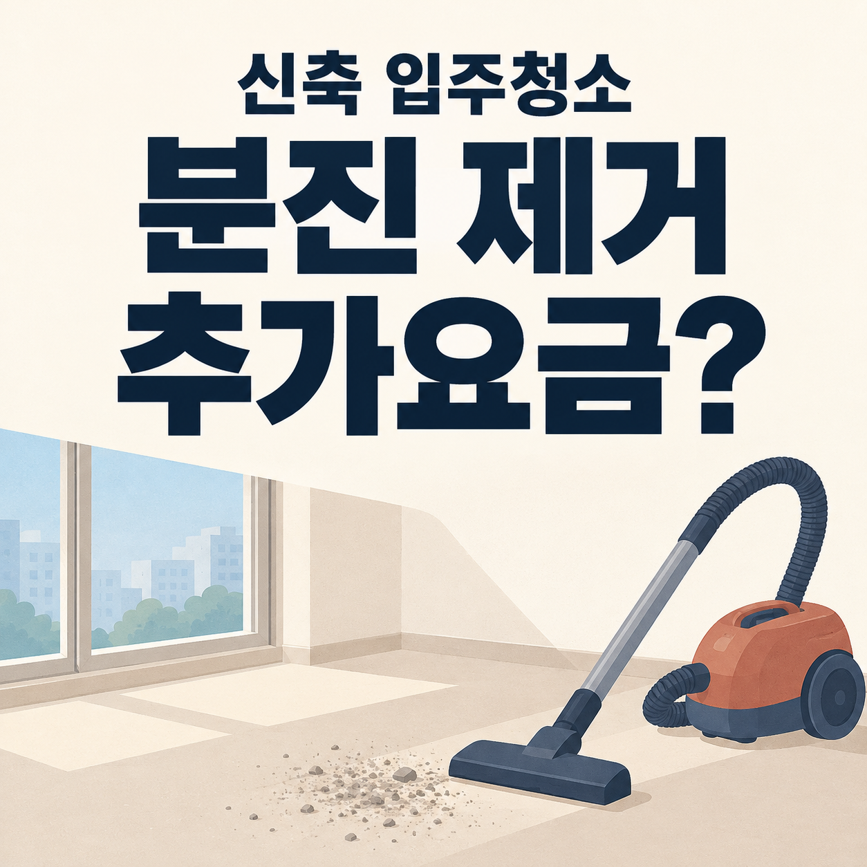 신축 입주청소 분진 제거 추가요금 안내