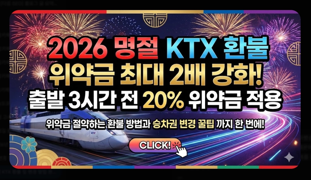 명절 KTX 환불 및 변경 방법 완벽 가이드