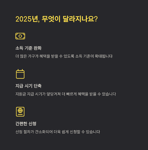 2025년, 무엇이 달라지나요?