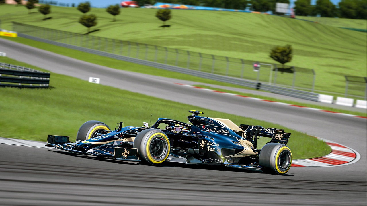 F1 달리는 자동차 자료사진