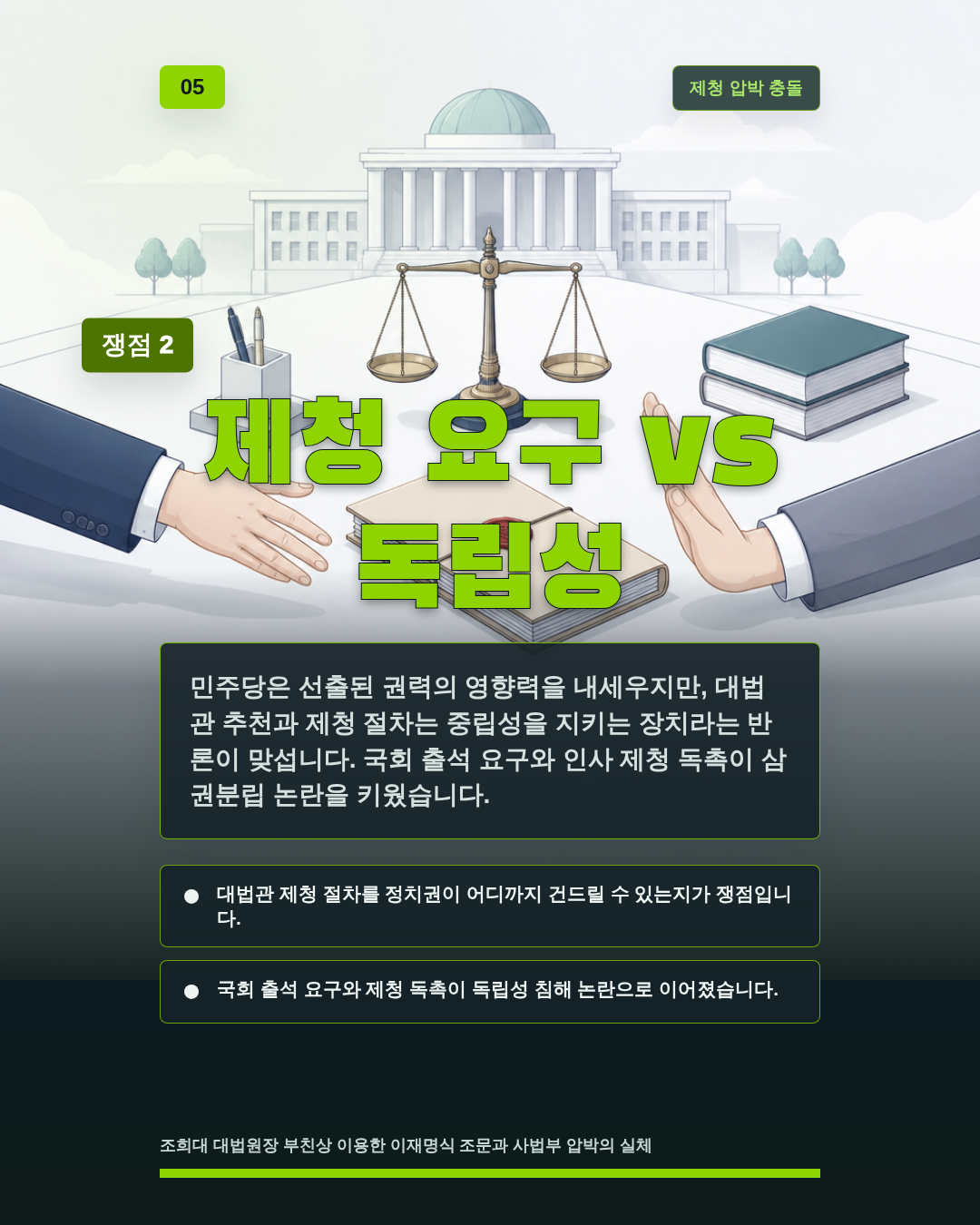 제청 요구 vs 독립성