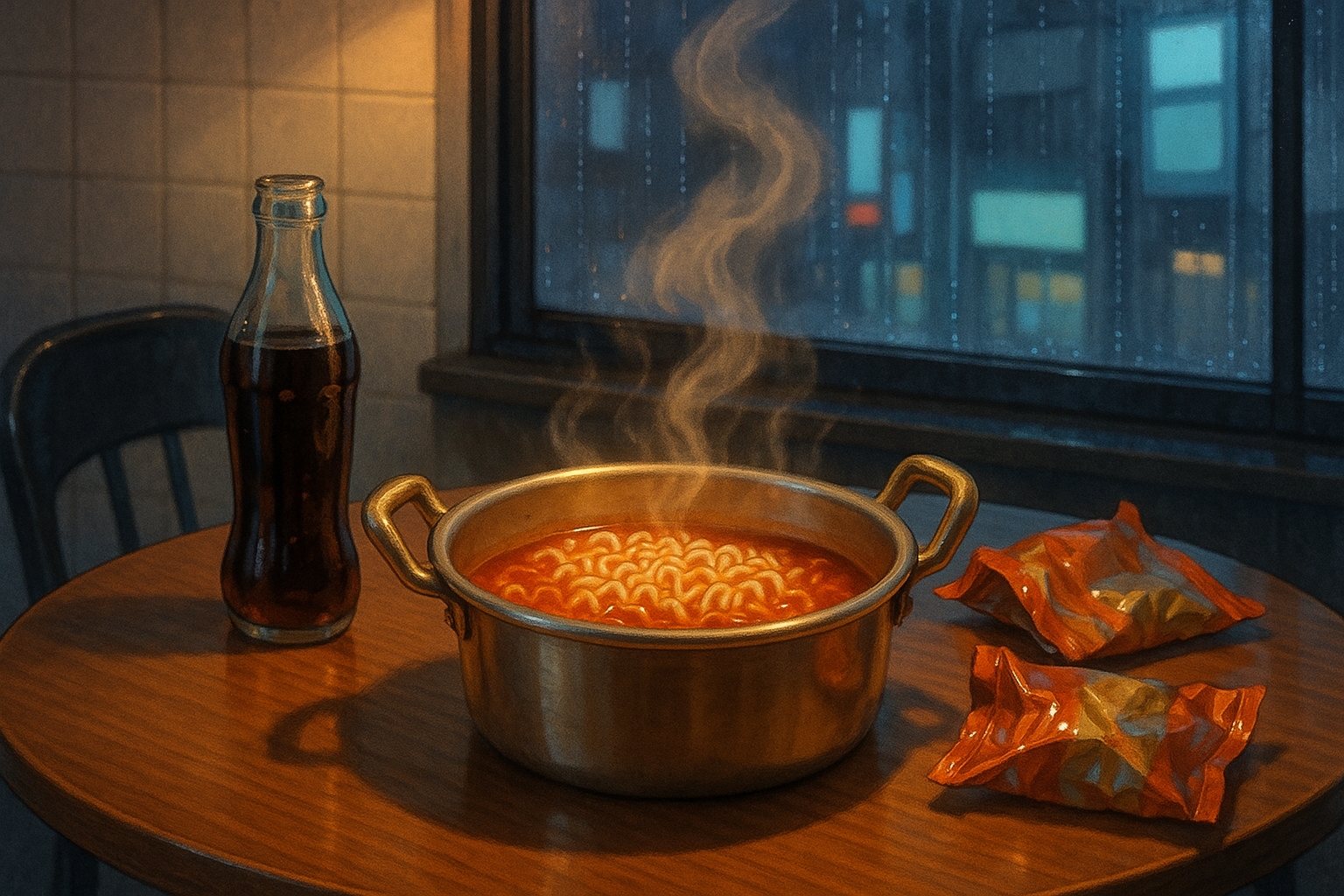 액상과당, 인스턴트 라면, 과자 일러스트