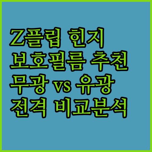 갤럭시 Z플립 힌지 보호 필름 추천 ..