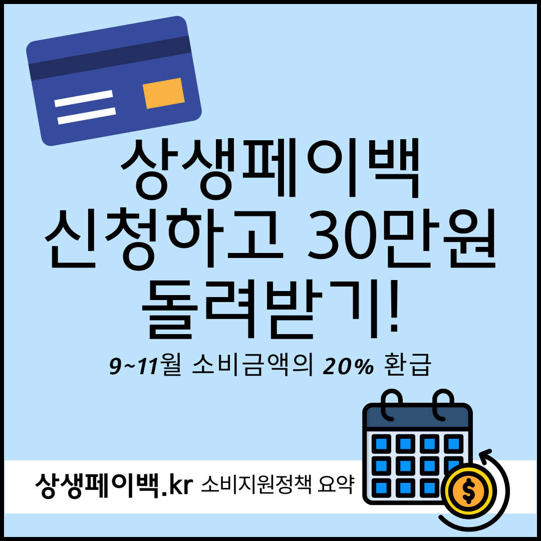 상생페이백 신청방법과 환급 30만원 받는 법