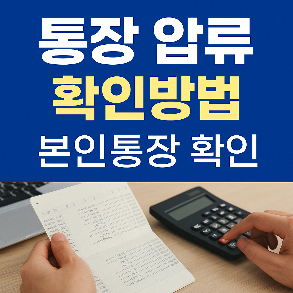 통장 압류 확인방법 본인통장 확인