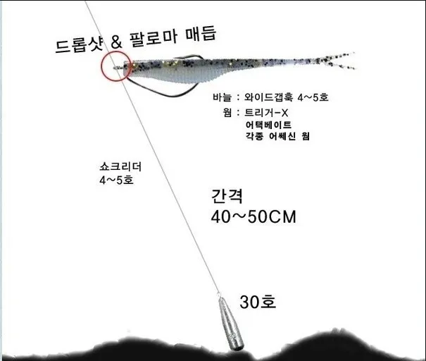 광어다운샷 가이드 남해 수심 변화 읽고 바닥 포인트 루어 운용_5