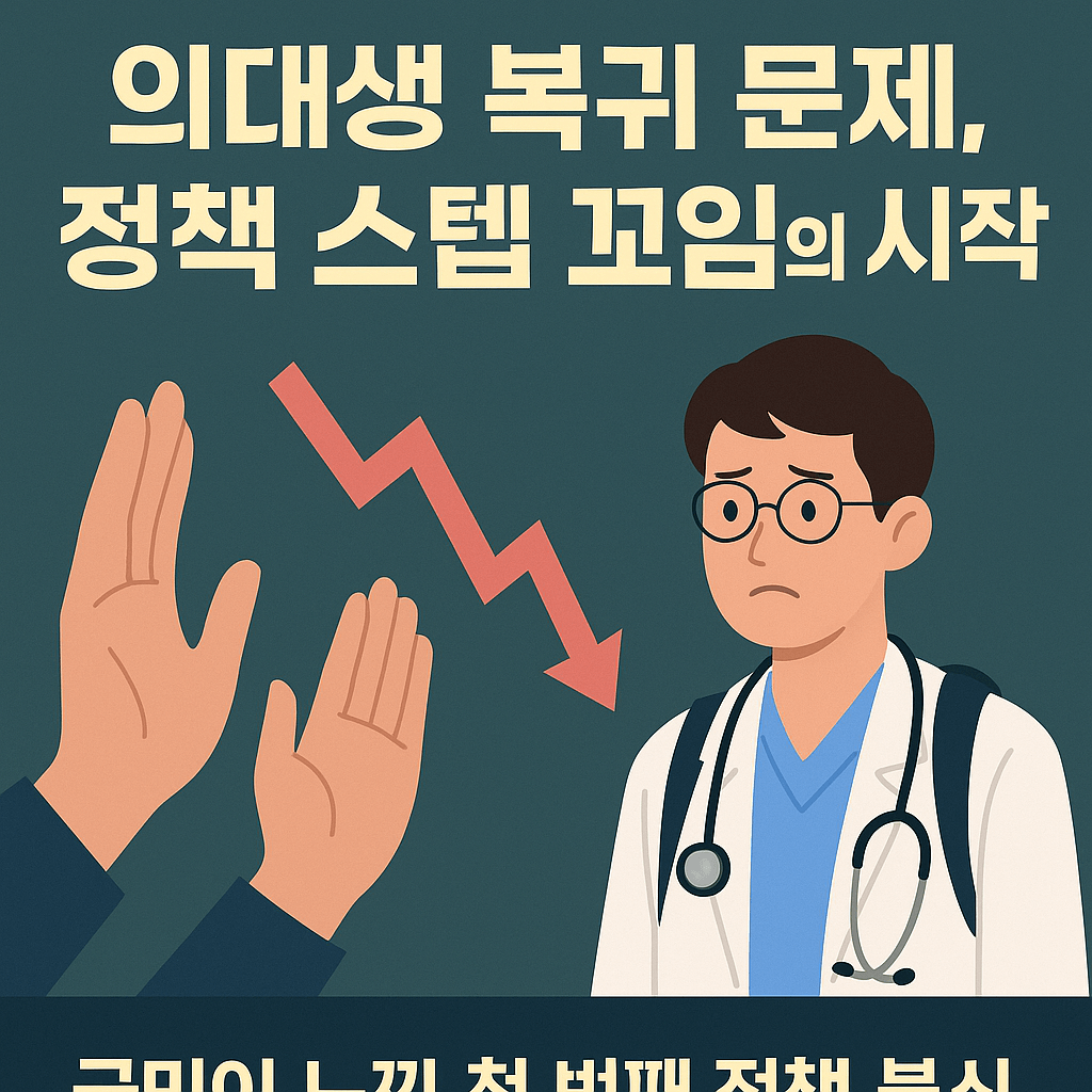 의대생 복귀 문제 이미지