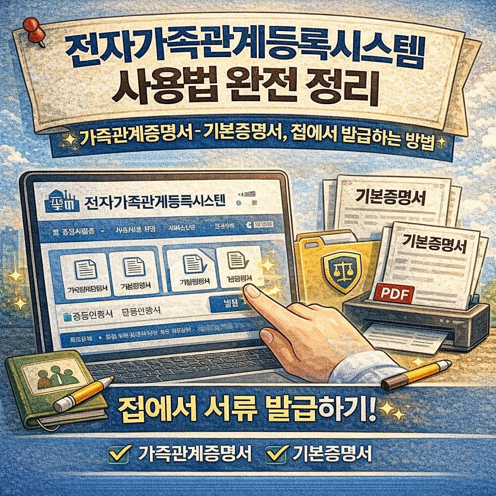 전자가족관계등록시스템 사용법 완전 정리
