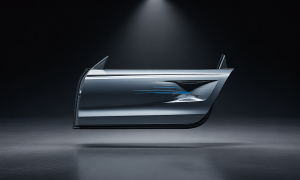 자동차 문짝의 홈이 새겨진 모습의 이미지