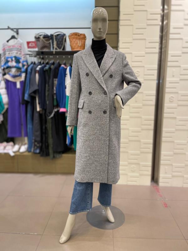 시슬리 헤링본 알파카 롱 코트 SACTD1261