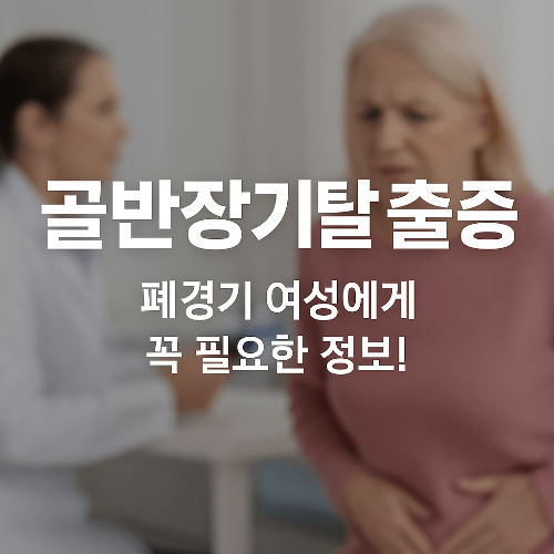 골반장기탈출증 증상 원인 치료법 ｜밑이 빠지는 느낌의 폐경기 여성 질환