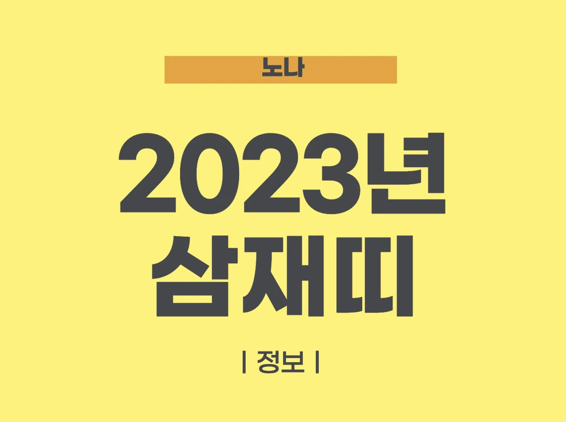 2023년 삼재띠