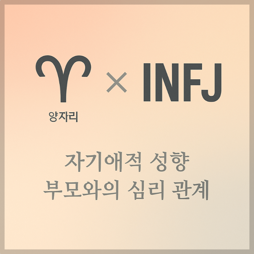 alt="자기애적 성향 부모와 양자리&amp;INFJ 자녀의 심리 관계를 의미하는 그래픽 커버."