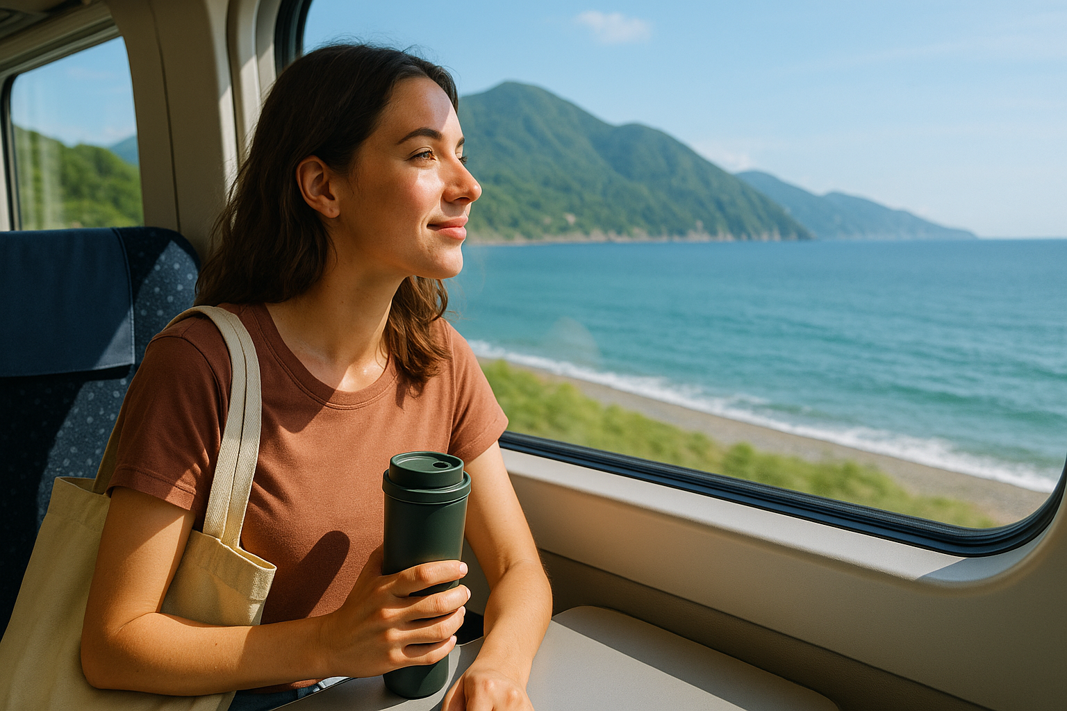열차 창 너머 경관을 보는 즐거움