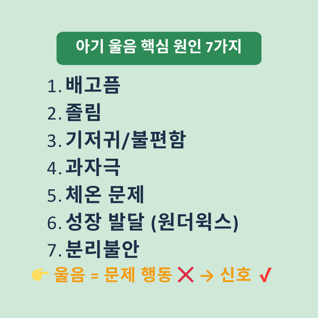 아기 울음 원인