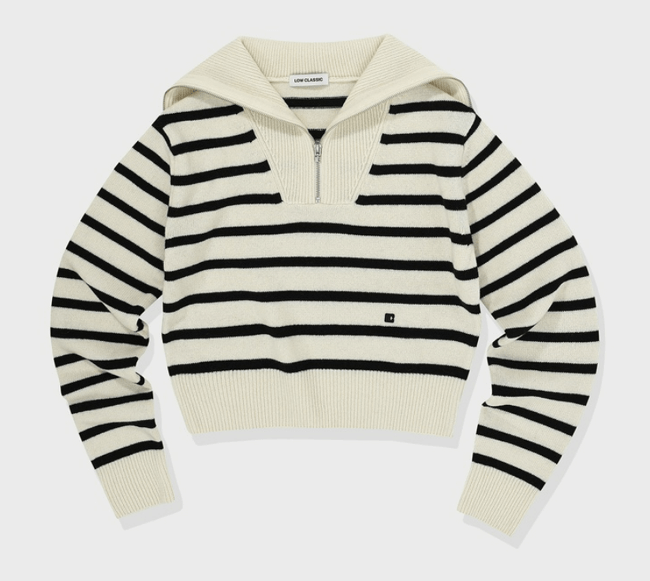 로우클래식 세일러 카라 니트