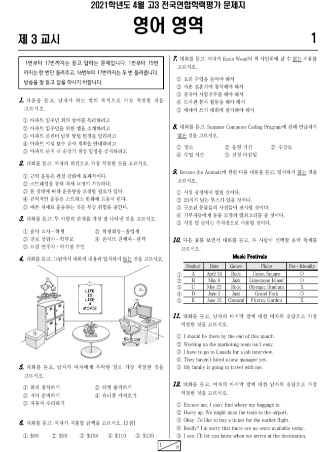 2021년-4월-고3-영어-모의고사-기출문제