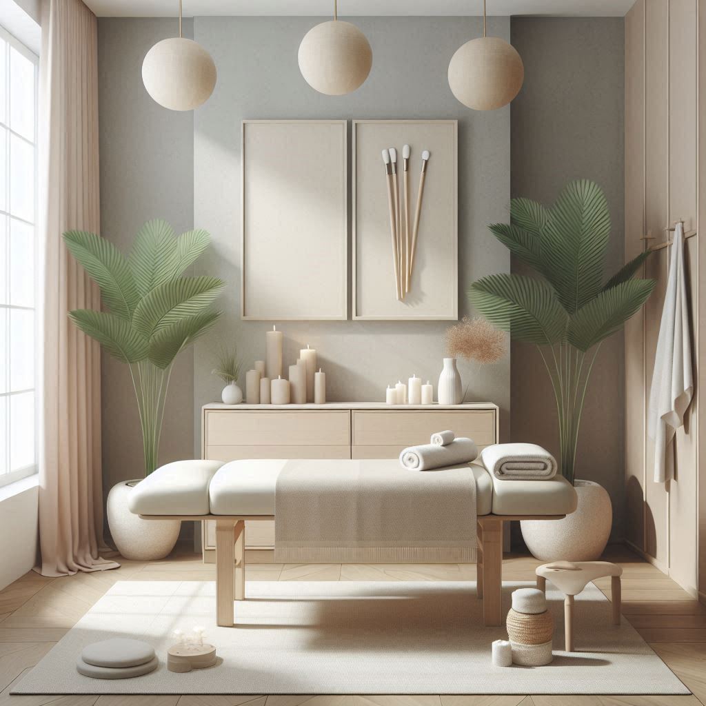 피부,체형관리 샵 배경