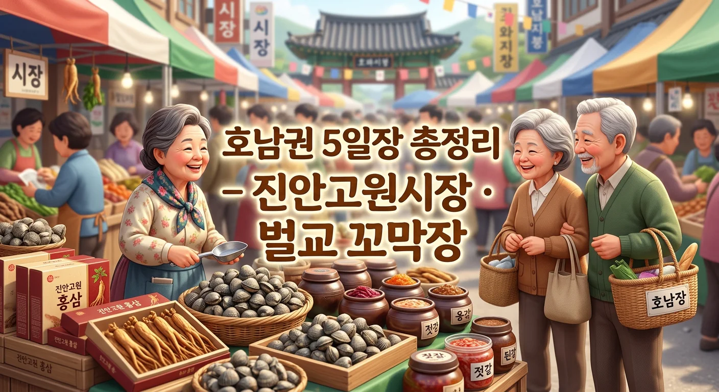 호남권 5일장 총정리 &mdash; 진안고원시장&middot;벌교 꼬막장 등 (진안&middot;고창&middot;순창&middot;함평&middot;곡성&middot;보성)
