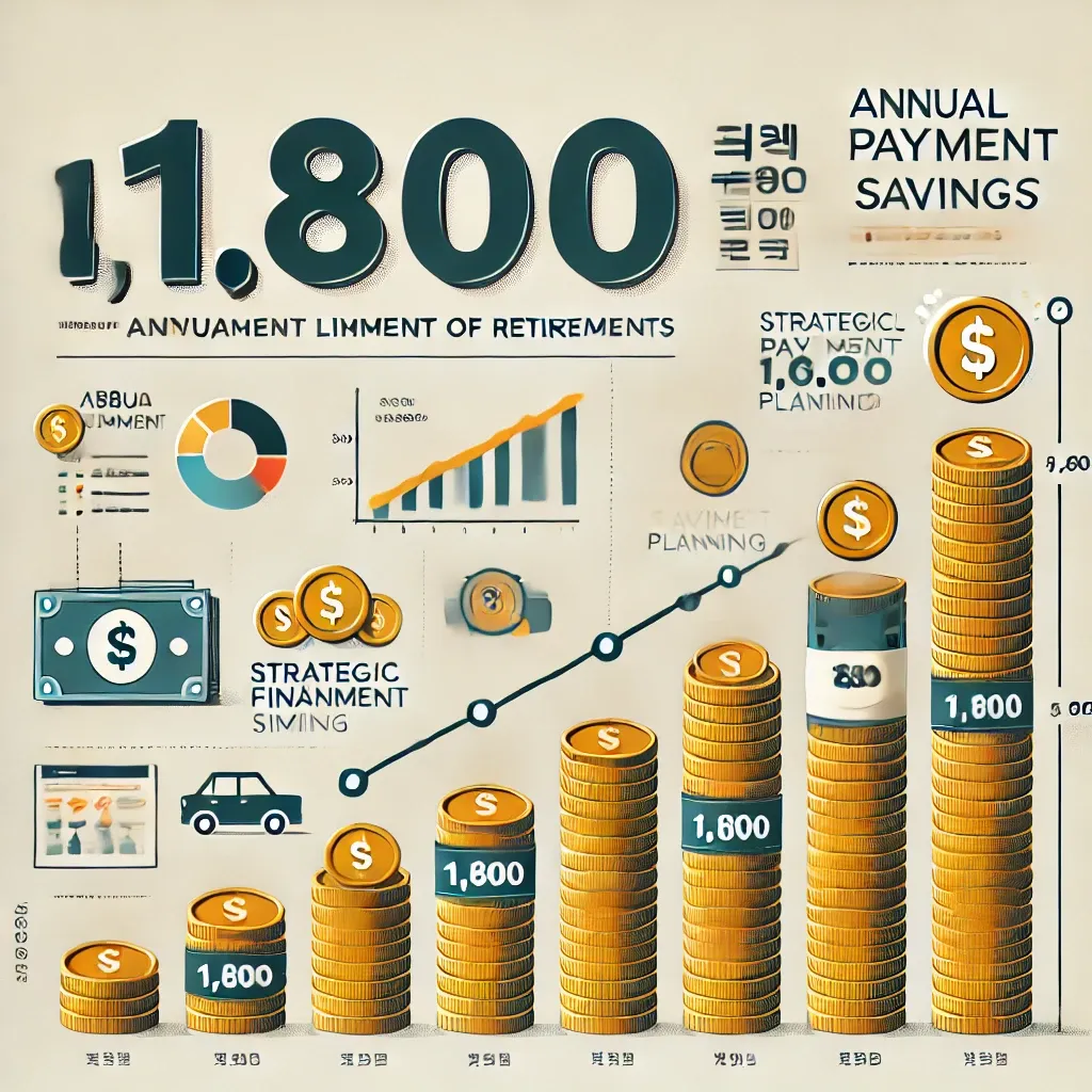 연간 납입 한도 1&amp;#44;800만 원을 설명하는 연금저축 인포그래픽