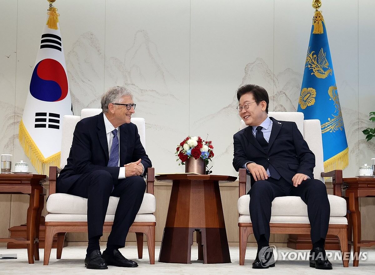 빌 게이츠 이재명 대통령과의 만남