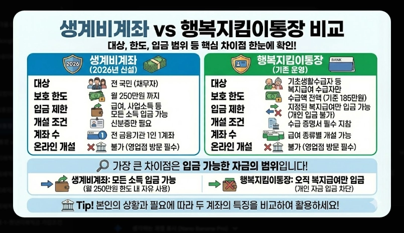 생계비통장 은행별 우대혜택 비교 [2026년 최신] 수수료 면제 및 금리 우대 조건 정리