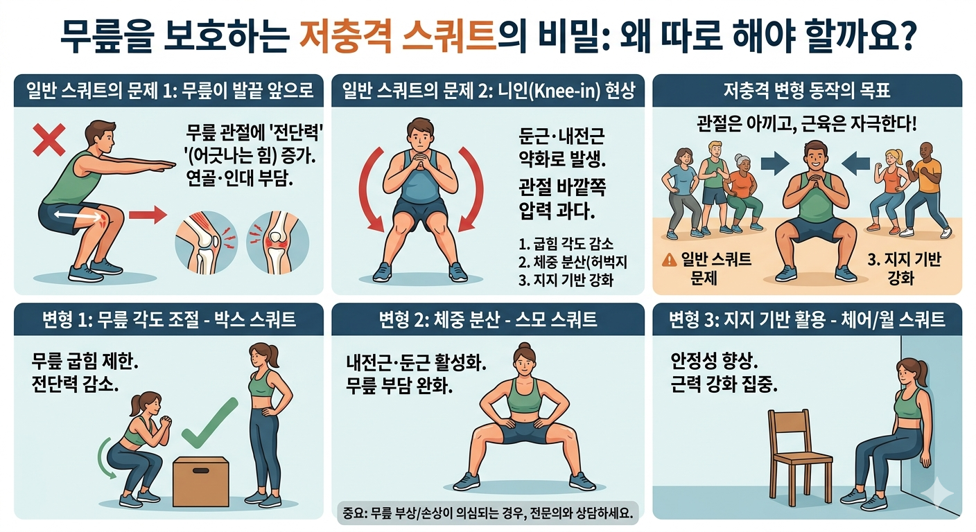 무릎을 보호하는 저충격 스쿼트의 비밀