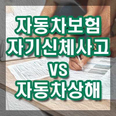 자동차보험 자기신체사고 자손과 자동차상해 자상의 차이점