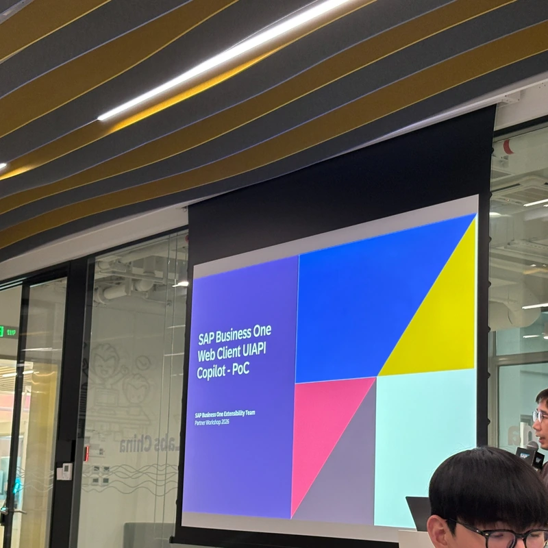 SAP Business One Web Client UIAPI Copilot PoC 발표 슬라이드