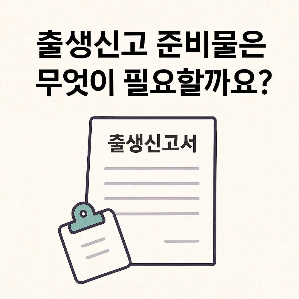 출생신고 준비물(서류)