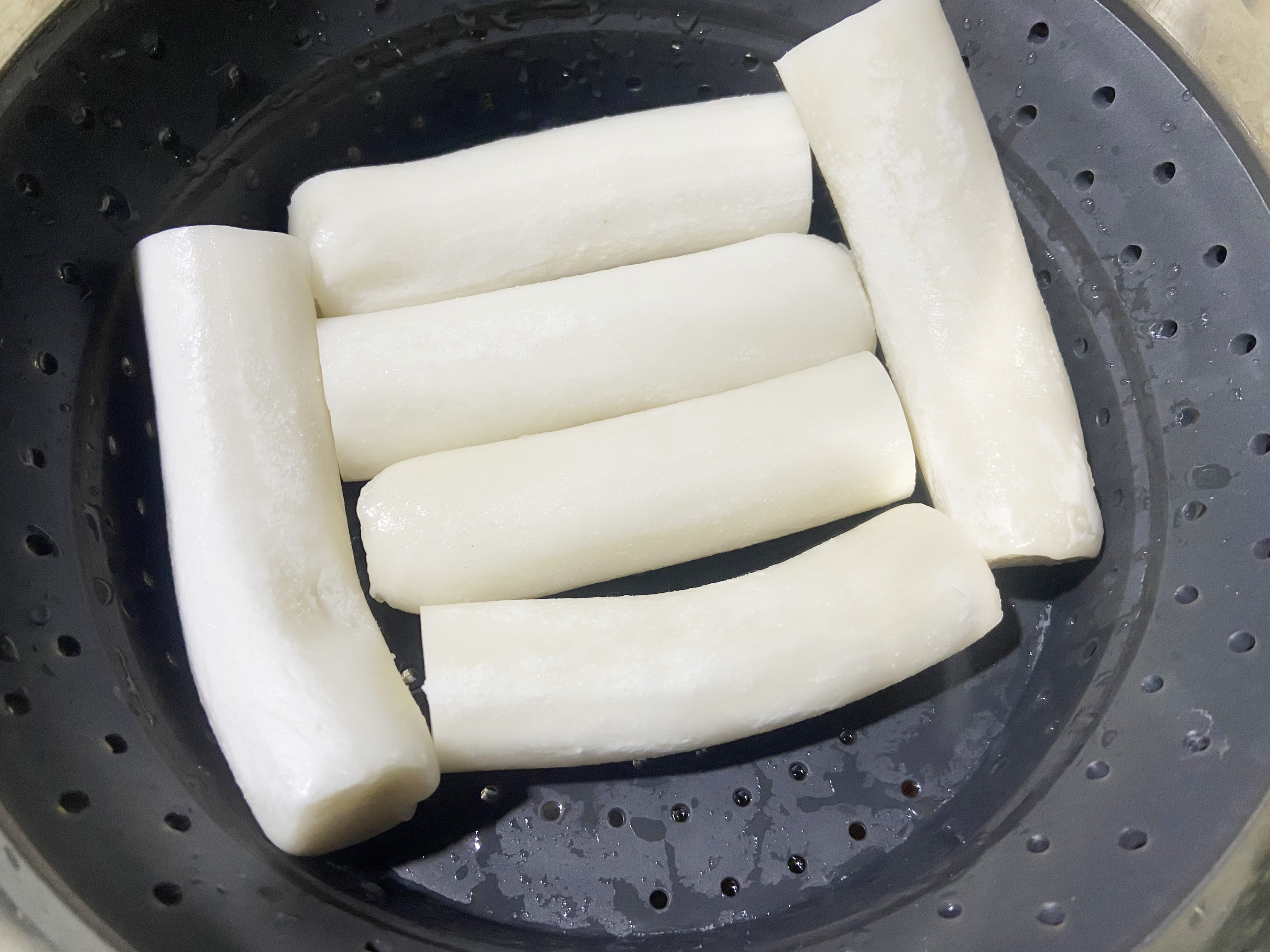 가래떡 찜기 쪄먹기