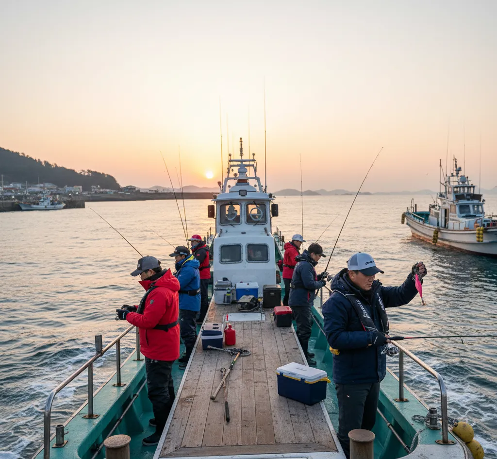 서해 쭈꾸미 포인트 정보 제공 이미지