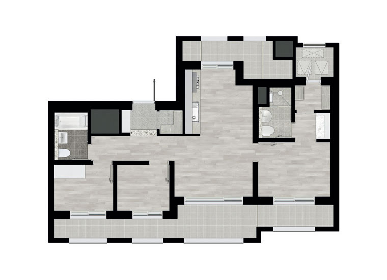 천안 롯데캐슬 더 청당 59A 평면도