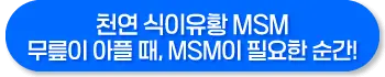 식이유황 MSM의 효능, 복용법과 주의사항