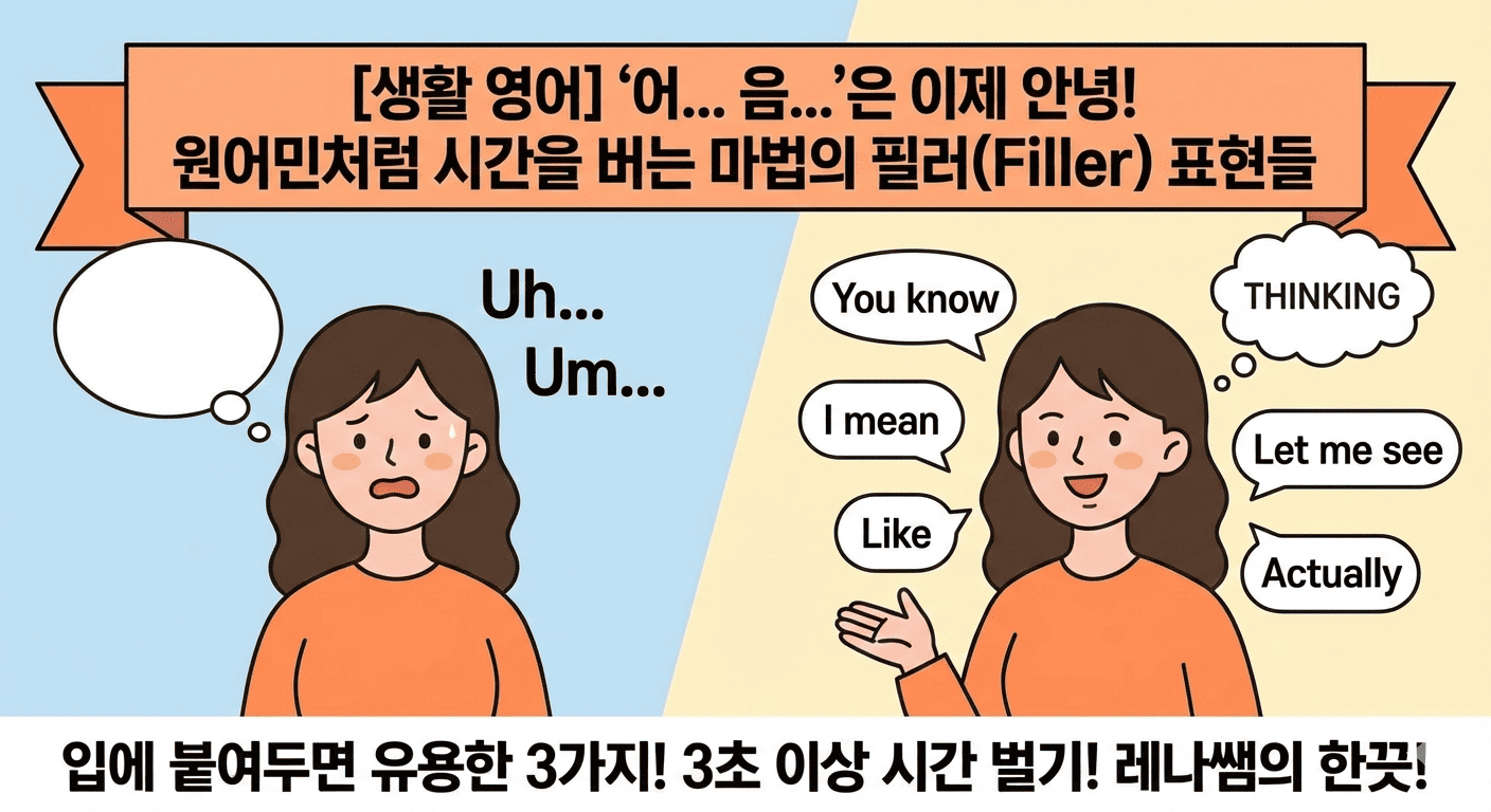 입에 붙여두면 유용한 3가지! 3초 이상 시간벌기!