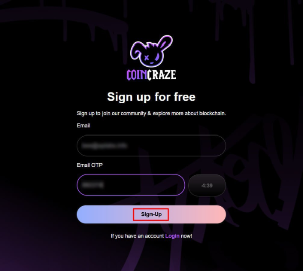 코인크레이즈 CoinCraze 최종 회원가입