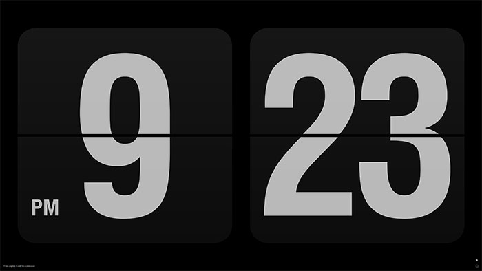 플립 시계 화면 보호기