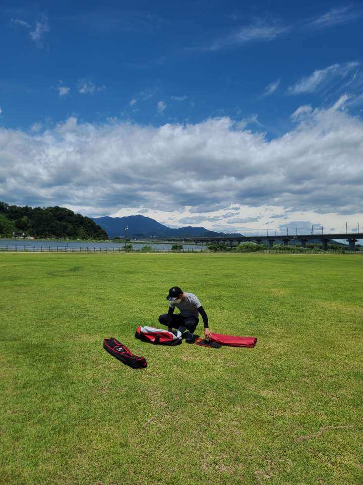 칠곡보생태공원-타프치는모습