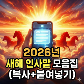 2026년 새해 인사말 모음집 (복사+붙여넣기)