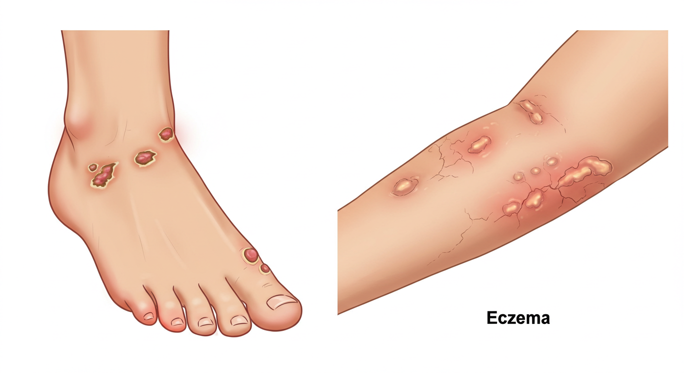 무좀과 습진, 근본적인 차이점 이해하기 🧐