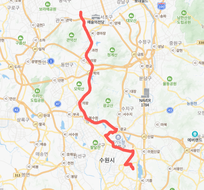 과천-서울-수원-용인-의왕-7000번-버스-노선-지도