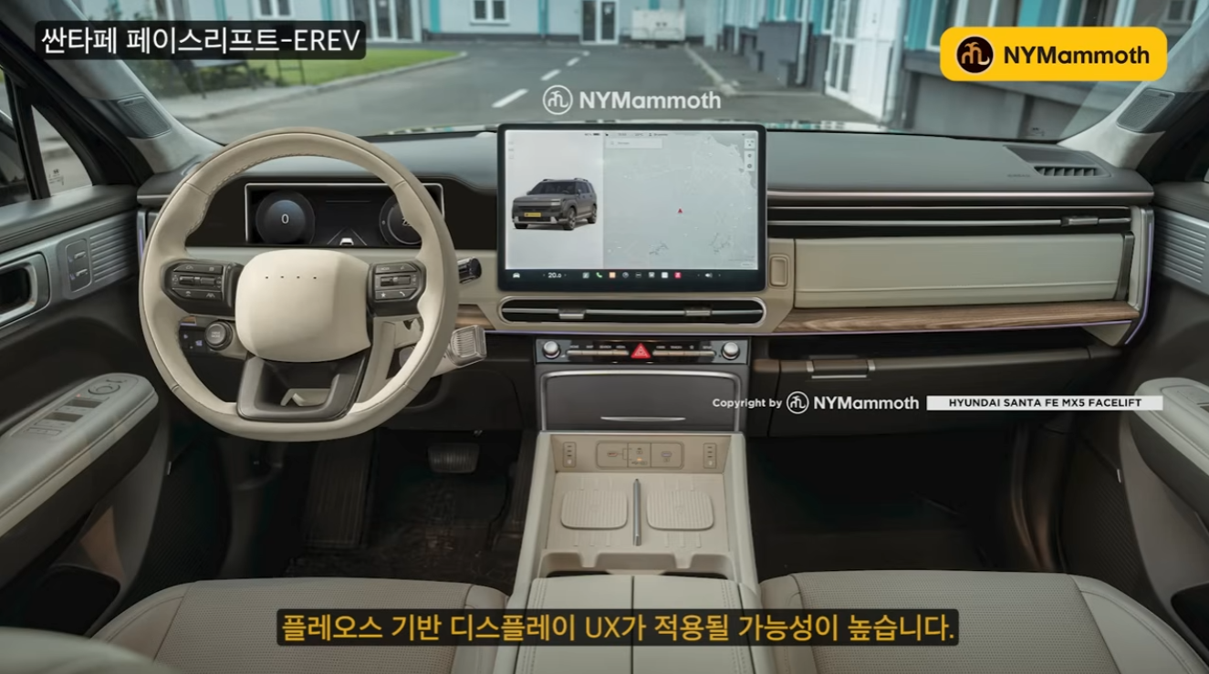 현대자동차 싼타페 페이스리프트 예상도 (출처 : 뉴욕맘모스)