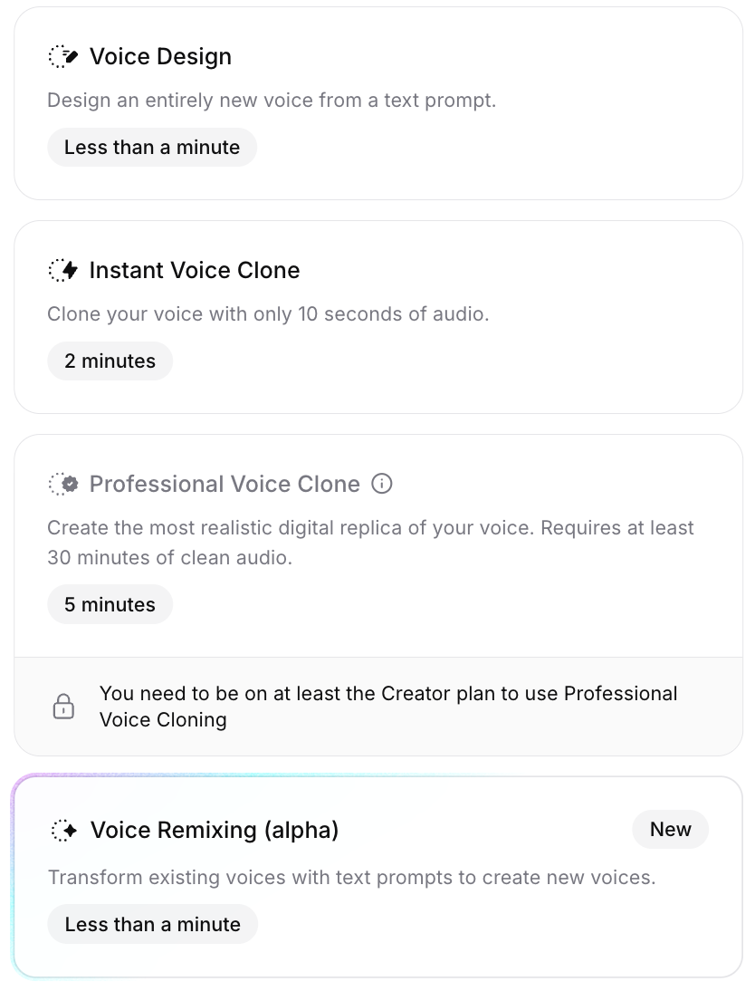 Voice Design & Voice Remixing