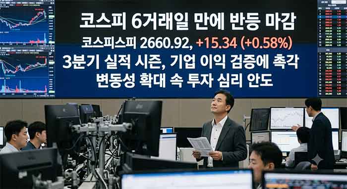 증권사 딜링룸 대형 전광판에 코스피 반등 관련 지표가 표시된 모습.