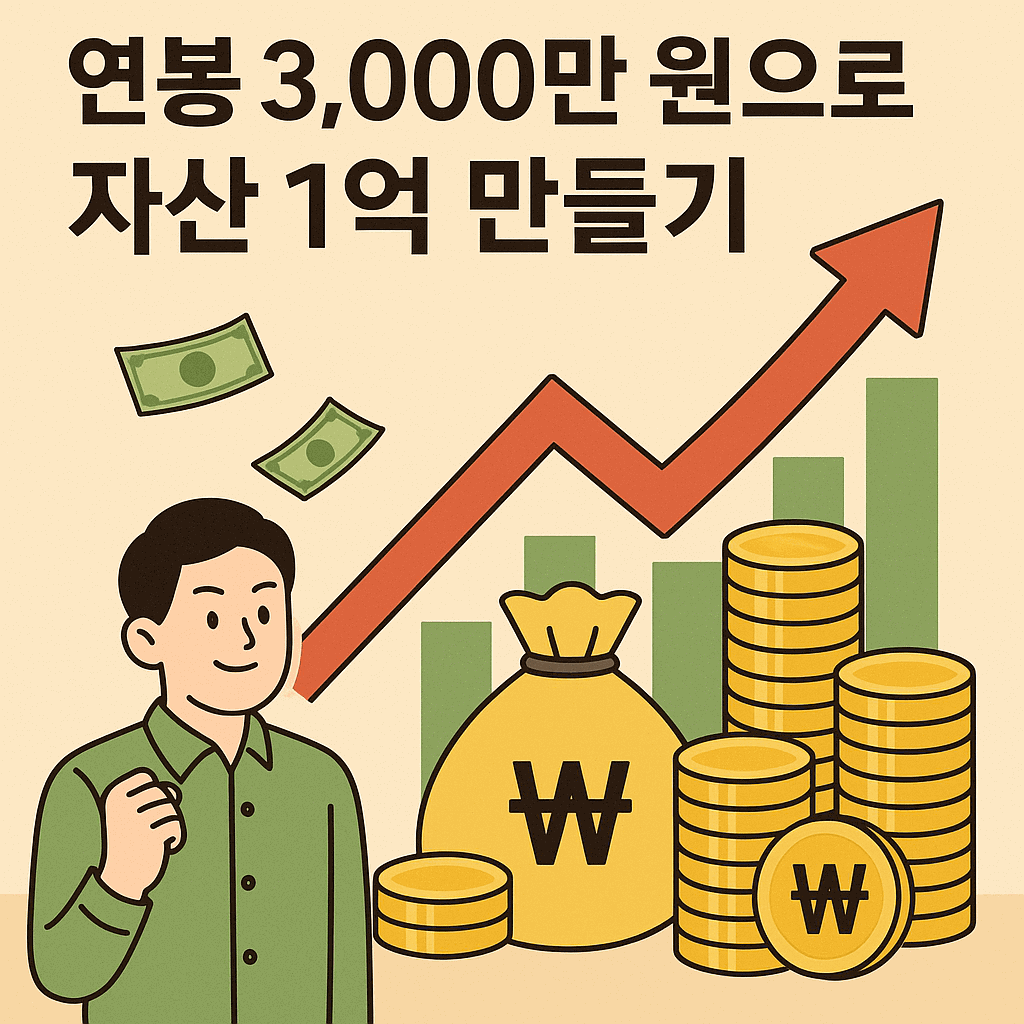 연봉 3,000만 원으로 자산 1억 만들기 이미지